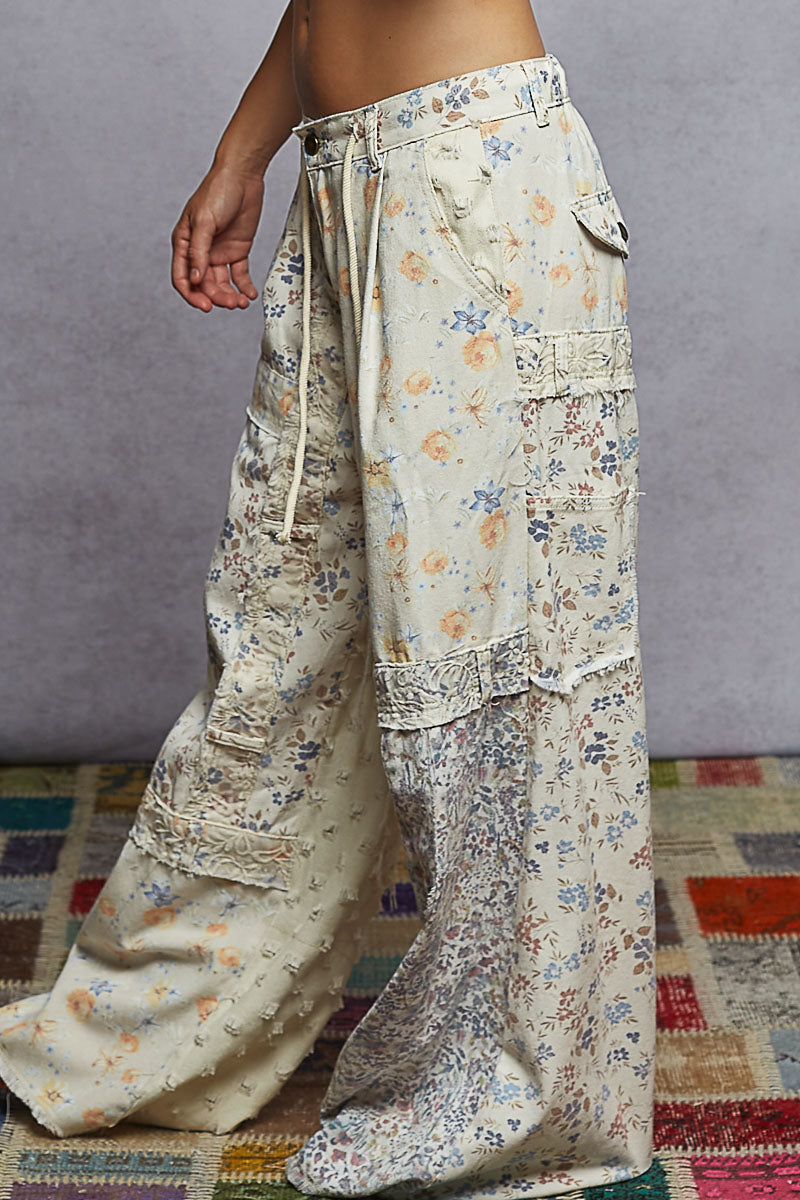 "Block Party" Floral Multi Print Pants