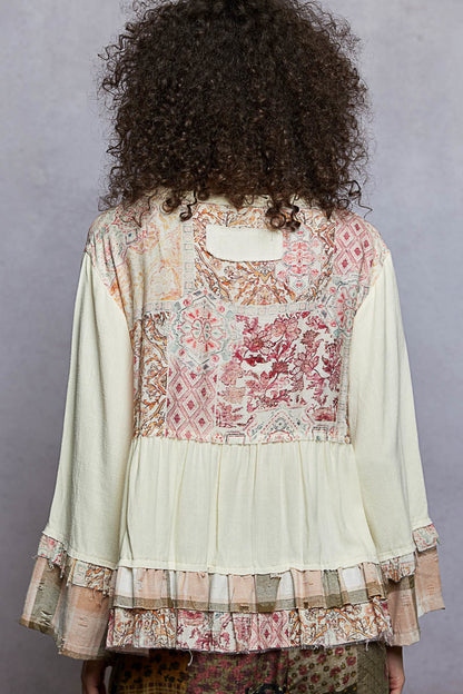 "Layla" Tiered Top in Cream