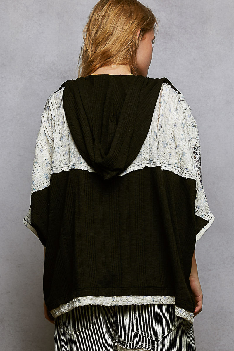 "Celestial Night" Applique Hoodie Top