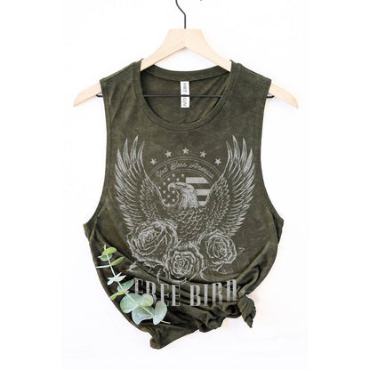 "Freebird" Mineral Wash Graphic Tee in Black