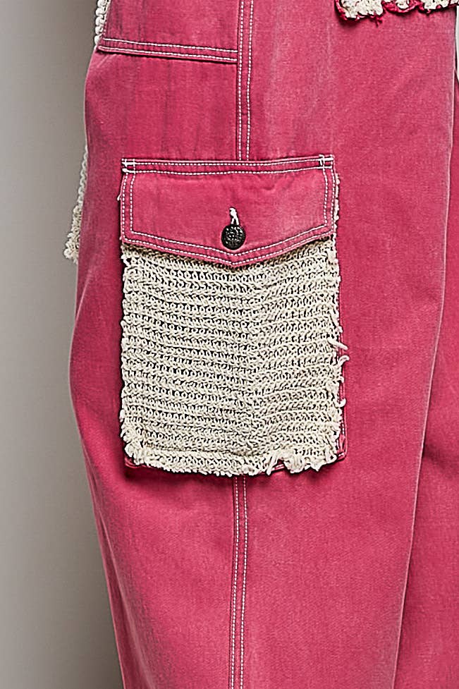 "Pink Joy" Cargo Pants Joggers in Hot Pink