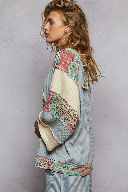 "All the Peace" Light Blue Thermal Peace Top