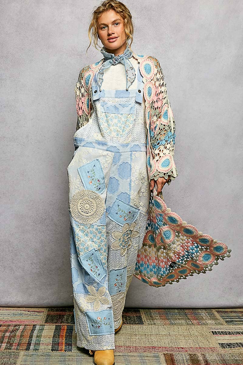 "Maisey" Crochet Open-Knit Cardigan Kimono Orange