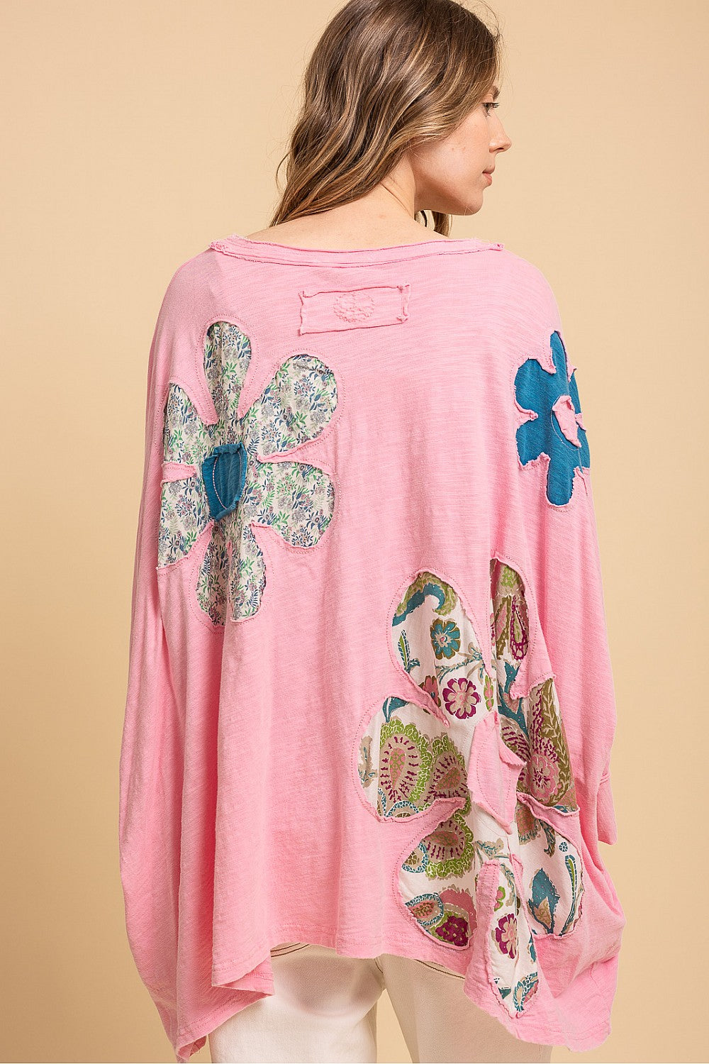 "Ophelia" Flower Applique Shirt