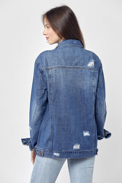 "Footloose" Loose Fit 90's Blue Denim Jacket