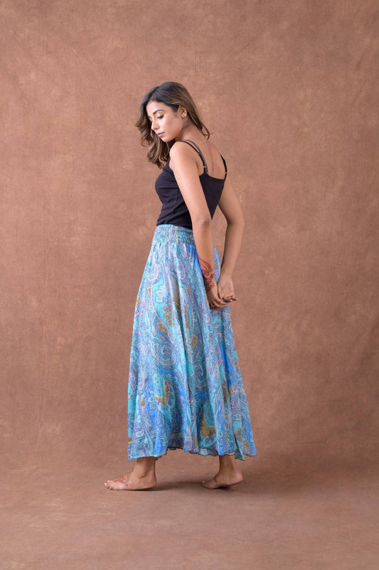"Go with the Flow" Silk Blend Wide Leg Pants