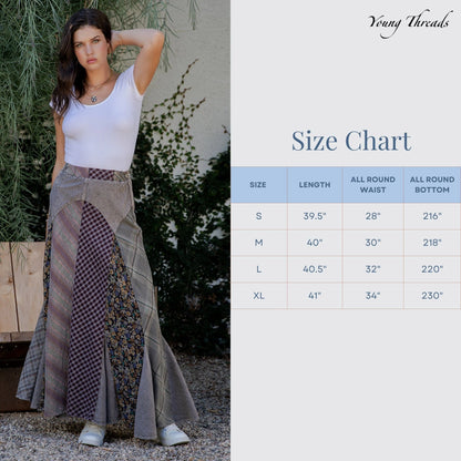 "Artsy Dreamer" Vintage Vibe Maxi Skirt