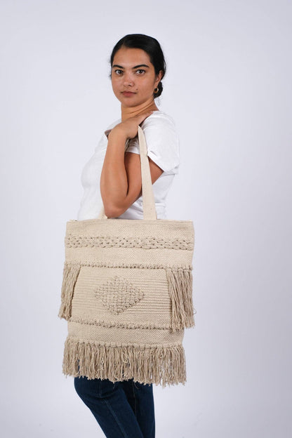 "Wanderer" Boho Shoulder Bag with Tassels