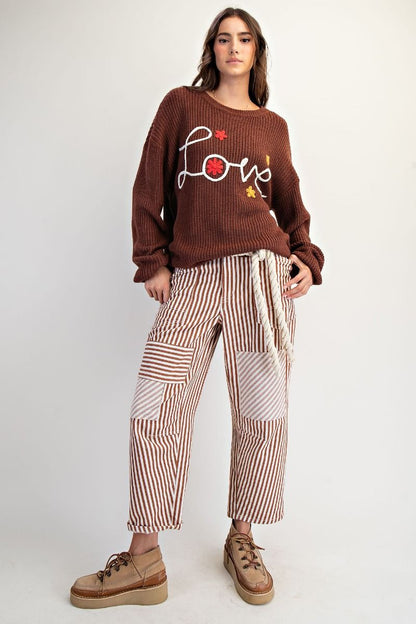 "Autumn in Love" Chocolate Brown Sweater