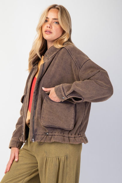 "The Bronx Navy" Bomber Jacket Ash Navy