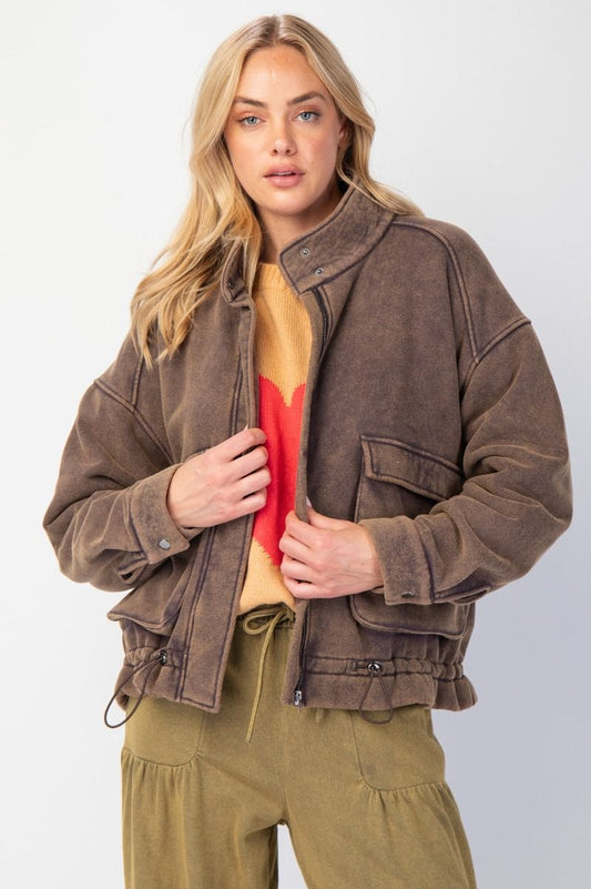 "The Bronx Navy" Bomber Jacket Ash Navy