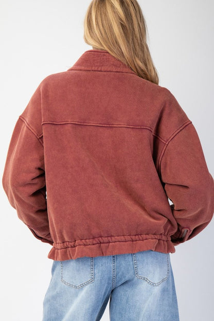 "The Bronx Burgundy" Bomber Jacket Rusty Burgundy