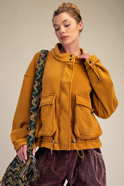 "The Bronx Gold" Bomber Jacket Gold Camel