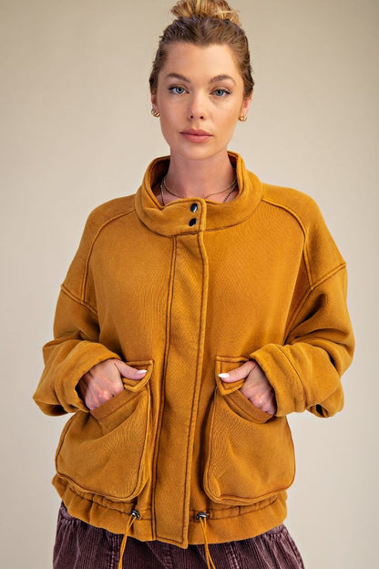 "The Bronx Gold" Bomber Jacket Gold Camel