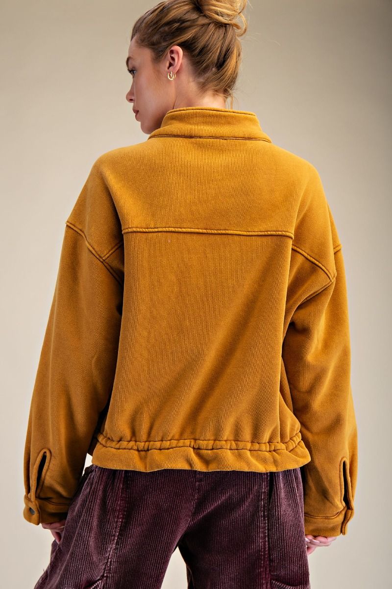 "The Bronx Gold" Bomber Jacket Gold Camel